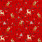 Weihnachtsstoff Dekostoff Baumwolle Tiere im Winterwald ab 1x1,45m Oeko-Tex 100, Farbe:rot