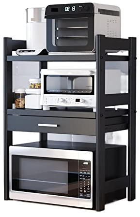 XYMJT Rejilla para Horno microondas Rejilla para microondas de Cocina, encimera, cajón, Estante de Almacenamiento, Olla eléctrica Multicapa, Rejilla para Horno, Estante de Almacenamiento