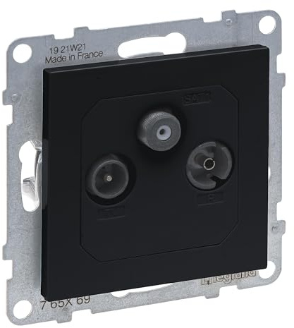 LEGRAND, SEANO Enddose TV-R-SAT, HD-TV, Anschlussdämpfung: 10 dB, Farbe: Anthrazit lackiert, 765469