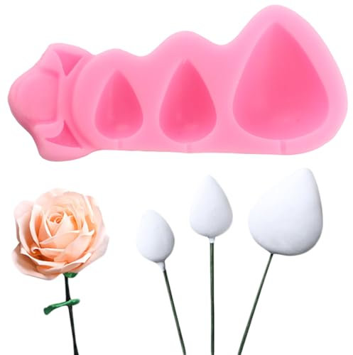 XMOLDNMS Moule en silicone en forme de bouton de rose pour décoration de cupcakes, chocolat, pâte à sucre