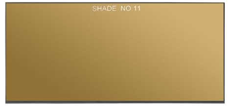 PATIKIL Verre De Soudure Doré Teinte 11 2 x 4.25 Verre Trempé | Filtre Assombrissant Pour Masque De Soudure Lentille De Remplacement Pour Couvre-Masque De Soudure