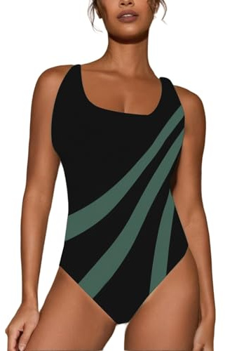 Maillot De Bain Grande Taille Femme Bathing Suit Sexy Swimsuit Retro Jupette Gainant Combinaison Natation Shorty Bikini Vintage Piscine Haute Une Pièce Aquagym