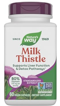 Nature's Way Milk Thistle Capsules, Supports Liver Function*, Vegan, 60 ct
