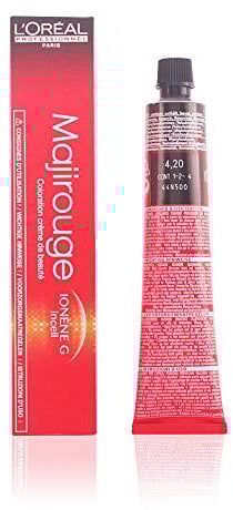 L'Oreal Paris Majirel Crema para Coloración Permanente para el cabello, Majirouge 4.20 Castaño Violín Intenso, 50 ml