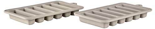 BITZ Eiswürfelform, 16 x 9,5 x 2 cm - 2 Stck., Grau
