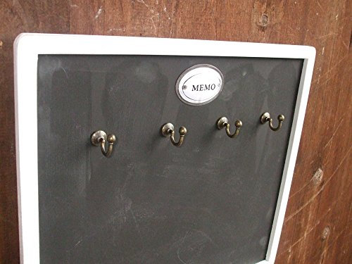 Deko-Impresion Schöne Memotafel, Memoboard, Küchentafel, Kreidetafel, 4 Haken