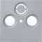 Hager WYA206 TV+Radio silber Steckdose - Steckdose (56,5 mm, 7 mm, 56,5 mm)