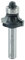 ENT 14286 Fraise à arrondir Carbure, Queue (S) 8 mm, Diamètre (D) 22,7 mm, NL 9,5 mm, R 5 mm, SL 32 mm, avec roulement