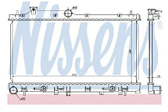 Nissens Radiator w/Integrated Transmission Oil Cooler - 67720