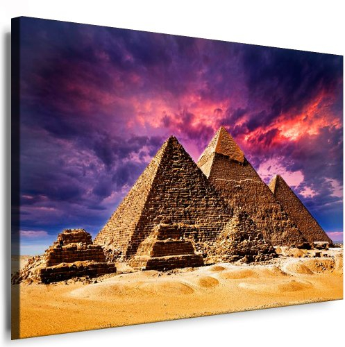 Leinwandbild Ägypten Pyramiden Bild Leinwandbild fertig auf Keilrahmen/Leinwandbilder, Wandbilder, Poster, Pop Art Gemälde, Kunst - Deko Bilder