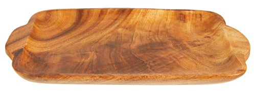 Premier Housewares Acacia Wood Socorro Serving Tray with Handles - Brown