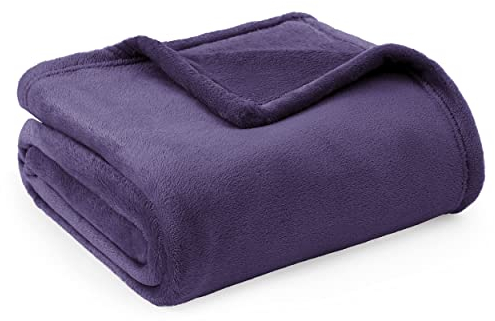 BEDSURE Kuscheldecke Flauschig Decke Fleecedecke - Wohndecke Warm Winter Weich, Sofadecke Kleine, Decke Couch Blanket, Wohn- & Kuscheldecken Kinder 130x150cm, Sofa überwurfdecke Violett