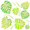 Monstera Leaves Schablone – 25,5 cm x 25,5 cm (M) – Wiederverwendbare große tropische Philodendron-Wandschablone
