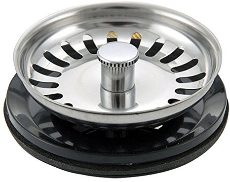 Talea - Tapón de desagüe para fregadero de cocina (8,5 cm, acero inoxidable)