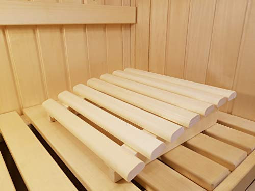 AGANDE Sauna Kopfstütze J-008 Saunakopfstütze Nackenstütze Beinauflage Rückenlehne Rückenstütze Saunazubehör Espenholz kein Nadelholz daher ohne Harz und nur wenig wärmeleitend