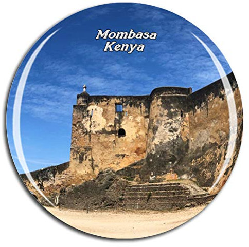 Weekino Fort Jesus Mombasa Kenya Fridge Magnet 3D Crystal Glass Tourist City Travel Souvenir Collection Gift Strong Refrigerator Sticker