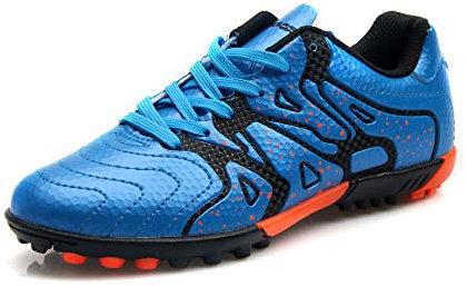 Chaussures de Foot Salle Enfant Chaussure Football pour Garcons/Adolescents Futsal Multisport Unisexes - Mod.1 Bleu 39 EU