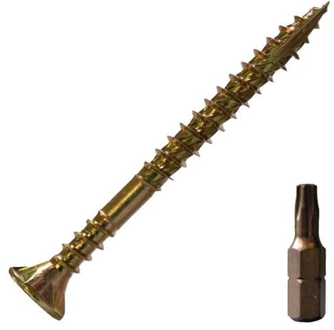 RE-Schraub OSB Plattenschrauben mit Bit, 200 Stück (4,5 x 50 mm)