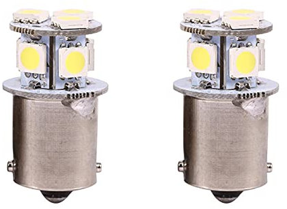 Terisass r5w led, Lampadine LED per Auto Lampada della Luce di Stop 12V LED Freno Bianco BA15S 1156 2 pezzi