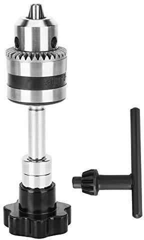 Fafeicy Aleación de aluminio Gran portabrocas Taladro retorcido Taladro para trabajar la madera con rango de sujeción de 1.5-10 mm Plata y negro, Conjunto Completo De Herramientas