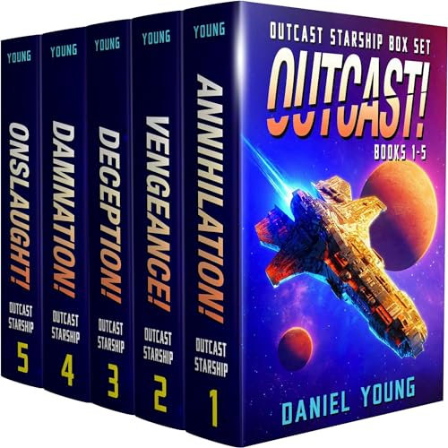 Outcast Starship Box Set: Books 1-5: Annihilation, Vengeance, Deception, Damnation, Onslaught (English Edition)