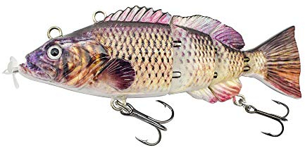 ods lure 3,9inch Elektrischer Angelköder USB wiederaufladbare Elektrischer Fischköder Mehrgelenkigere Schwimmköder mit Drillingshaken für Barsch Hecht Zander