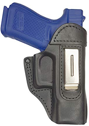 VlaMiTex IWB Leder Holster für Glock 17 19 22 23 25 26 27 31 32 33 34 37 (IWB 3 - Mod. 19/23 / 32)