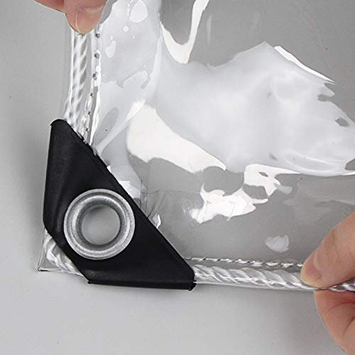 WYFZT Verstärkte durchsichtige Plane Leichte wasserdichte Bodenblechabdeckung Außenfenster Balkon Pflanzenschutz Markise Regensichere PE-Kunststoffzeltplane, verstärkt (Size : 4×4m)