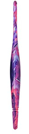 Ommi Crochet Stromlinienförmige Häkelnadel mit ergonomisch geformten Griff, Häkelnadel aus Harz, 17,8 cm Länge (Purple, 5.5 mm)