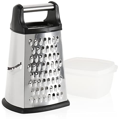 COM-FOUR® grattugia da cucina con contenitore di raccolta, grattugia