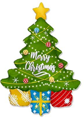 Ballonim® Merry Christmas Baum ca. 109cm Luftballons Folienballon Party Dekoration