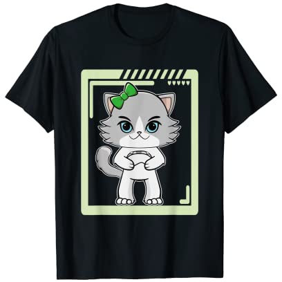 Ragdoll Katze Kawaii Kitten Cat Egirl Gamer Gaming T-Shirt