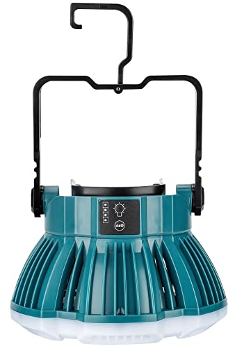 Lanterna da campeggio a LED da 2400 lm, per batteria al litio Makita 18 V LXT, luce da lavoro a LED da 24 W, per riparazione auto, campeggio, emergenza e uragano, escursionismo, pesca