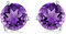 Bellitia Jewelry 925 Sterling Silber Geburtsstein Edelstein Ohrstecker für Frauen Damen, Simulierter Amethyst Ohrringe Hypoallergener Ohrschmuck Lila Stein Geschenk Set, 1ct 6.5mm