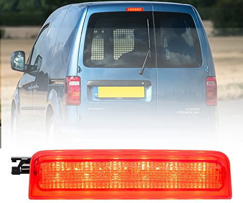 Nslumo LED-Drittes Bremslicht für V/W Caddy MK3 rote Linse hochmontiertes Bremslicht hinten in der Mitte CHMSL für Caddy MK4 SA Scheunentor-Modelle zusätzliche hochrangige dritte Bremsleuchte