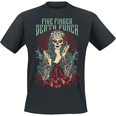 Five Finger Death Punch Lady Muerta Männer T-Shirt schwarz XL