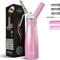 OSEDO® Sahnespender 500ml - inkl. 3 Edelstahl Tüllen + 2 Kapselhalter + Reinigungsbürste + Rezepte Ebook - Hochwertiger Aluminium Sahnesyphon für Sahne, Espumas, kalte und warme Saucen (Pink)