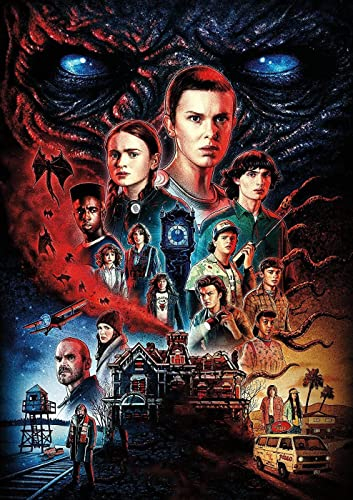 DVBQQWE 5D-Diamant-Kunst-Sets für Erwachsene, Stranger Things Diamantmalerei für Kinder, Vollbohr-Kreuzstich-Set für Anfänger, Wandkunst, 30,5 x 40,6 cm