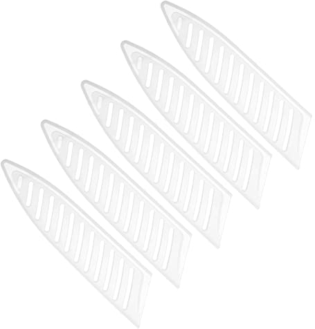 PATIKIL 5 Plastik Messer Cover 5 Pack Hülsen Messer Kantenschutz Klinge Beschützer Messer Scheide für Küche Chef Stil 1 Weiß