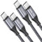 RAVIAD Cable USB C a USB C [2Pack 2M], 60W PD Cable Tipo C 20V/3A Cable USB C Carga Rápida para Samsung S22 Ultra S22 S21 S20 S10 S9, Note 20 10, Google Pixel 7 Pro, Huawei P50 P40, OnePlus, Mi 12