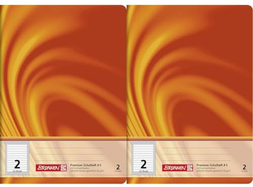 Brunnen Schulheft A5 Vivendi, Luineatur 2, Kontrastlineatur, 32 Blatt (Packung mit 2)