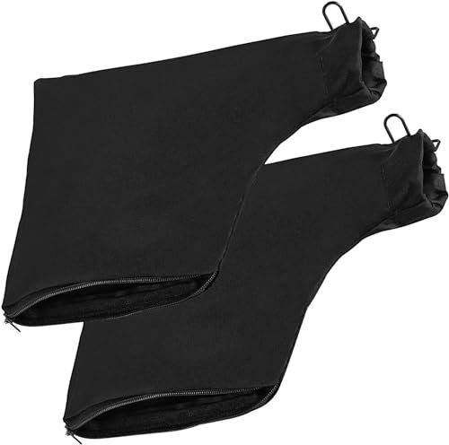 NOQUKA Lot de 2 sacs à poussière pour scie à onglet 255 (noir) – avec fermeture éclair et support réglable filaire pour scies à onglets, scies de table, ponceuses à bande, raboteuses de bord, scies