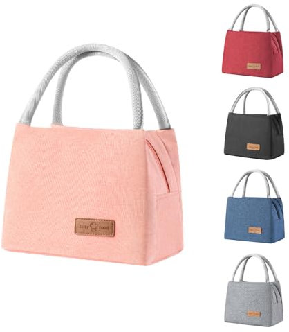 BRYN Bolsa térmica para el almuerzo, 8,2 l, bolsa nevera pequeña para el almuerzo, para el trabajo, la escuela, viajes, camping, picnic, playa (rosa)