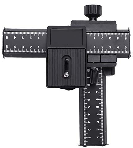 Beufee Makro-Fokussierschiene, 4-Wege-Makro-Fokusschiene, Makro-Fotografie-Schienenschieber, Makro-Fokussierschieber Mit 1/4-Zoll-Befestigungsschraube