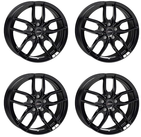 4x AUTEC Felgen Alufelgen BAVARIS 7.5x18 ET25 5x112 Schwarz kompatibel mit BMW 3 2er X3 5 4 X4