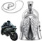 stillwen Edelstahl Motorradglocke - Guardian Bell Motorrad Glöckchen,Keyring Anhänger,schlüsselanhänger motorrad,Schutzglocke Engel Reitglocke,Fahrradglocke,für Segne Den Frieden, Glücksbringer.