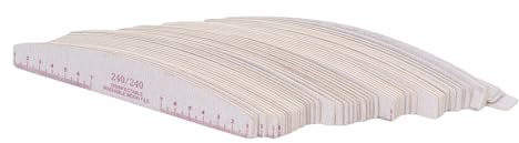 Lime à Ongles Grain 240/240, Planche émeri Double Face pour Ongles, Forme, Vernis, réparation. Limes à Ongles Portables avec Barre de Sable, Bois Composite, Utilisation en Salon