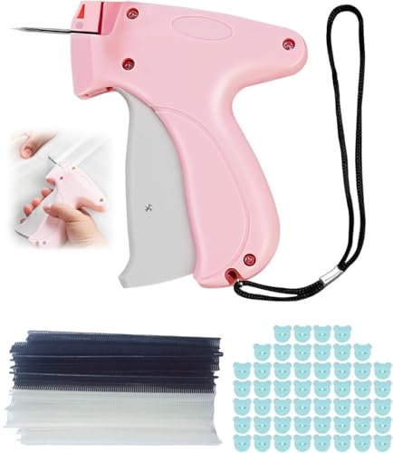 Quick Clothing Fixer, mini pistola per punto per vestiti, pistola per etichettatura punti abbigliamento, viene fornita con 50 fibbie a orso e 660 aghi in plastica, fissatore rapido per abbigliamento,