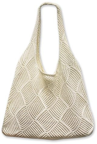 JSTHHTT Handtasche Damen, Netz Stricktasche für den Sommer, Strandtasche Damen, Umhängetasche Schultertaschen, Crossbody Tasche, für Reisen Einkaufen und Alltag Urlaub Strand