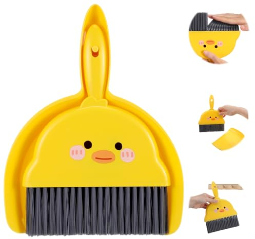 Tyqour Juego de escoba y recogedor mini, escoba de mano y pala, pequeño escoba de mesa con juego de pala, pala y escoba portátil, juego de mini escoba de mano, accesorios de camping, para casa